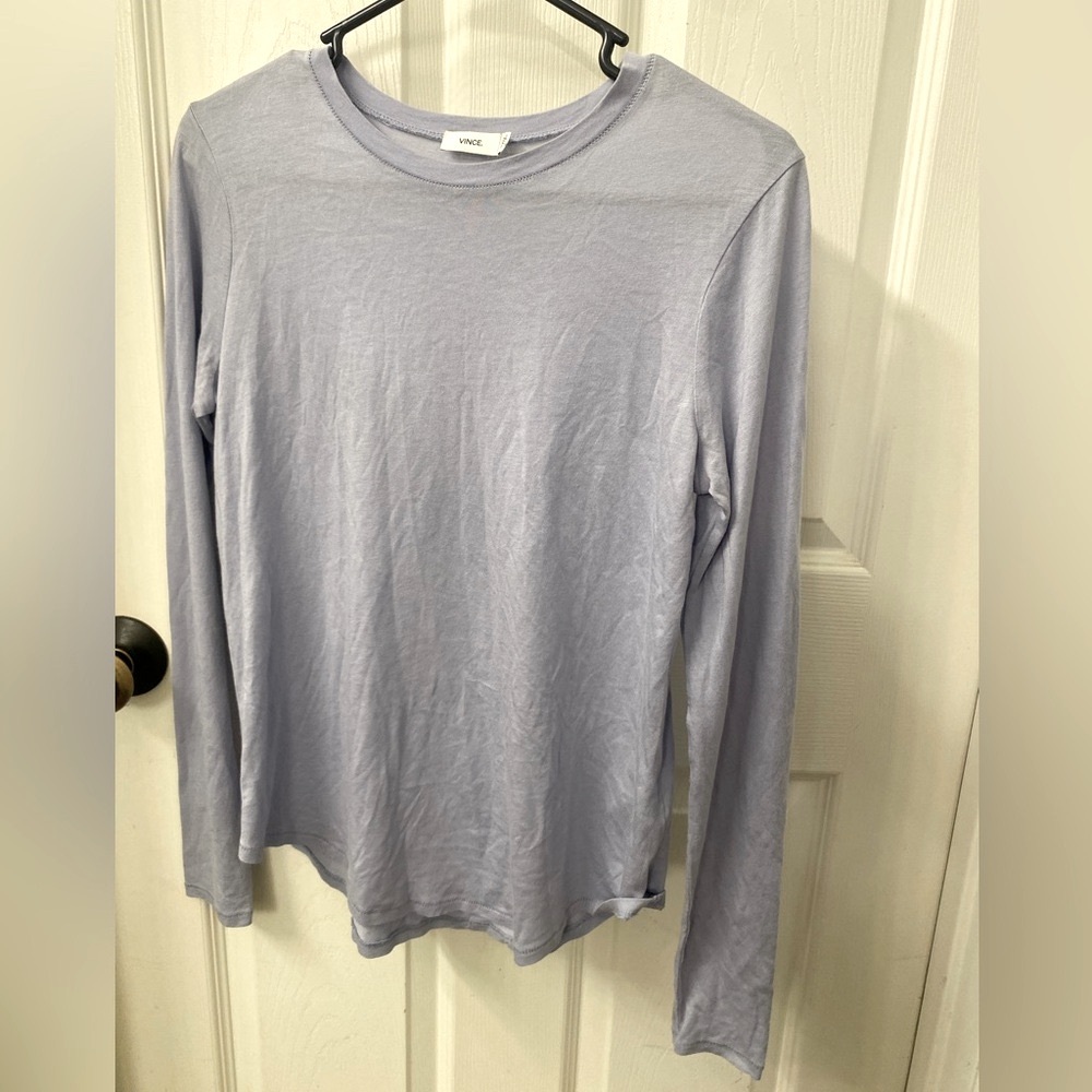 Vince Long Sleeve Tee in Light Lavender